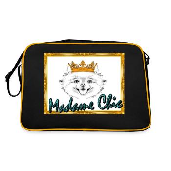 Madame Chic, T-shirt, pull, accessoires - Sac Retro - noir/or - Dos