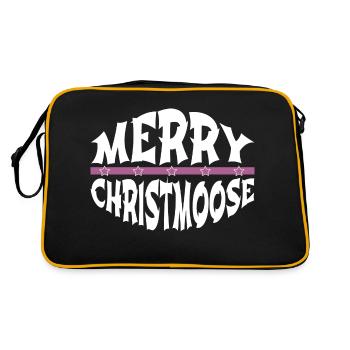 Comic Fun Sayings Christmas Tree Bird - Retro Bag - black/gold - Back