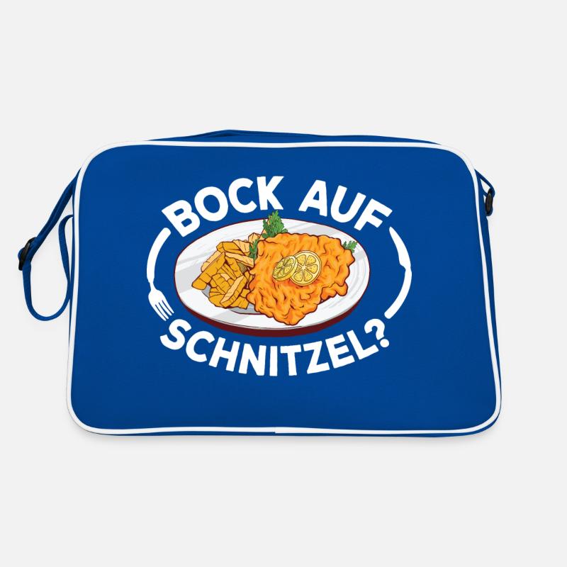 Bock auf Schnitzel mit Pommes Retro Tasche