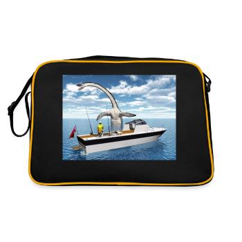 Pêcheurs en haute mer et monstres marins - Sac Retro - noir/or - Dos