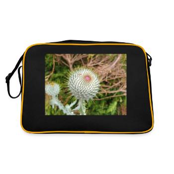 Scotch cotton thistle also woolly thistle - Retro Bag - black/gold - Back