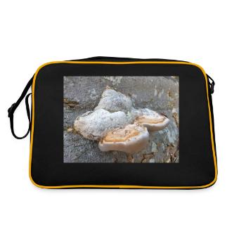 surgeon's agaric also tinder fungus Zunderschwamm - Retro Bag - black/gold - Back