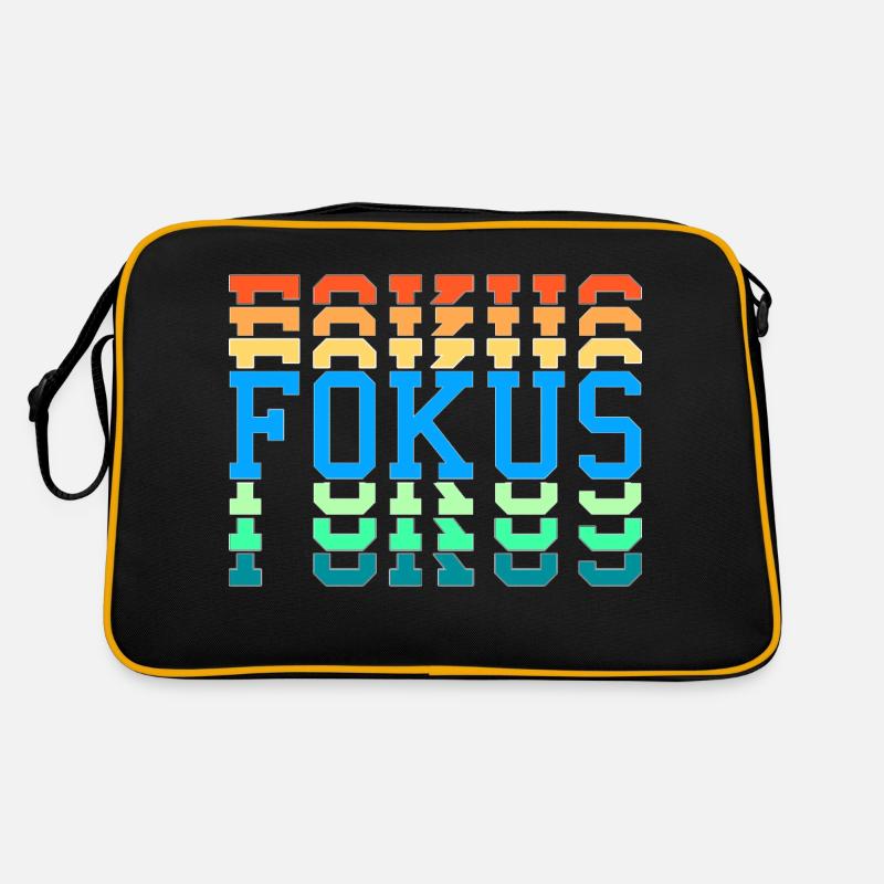 Fokus - Retro Tasche - Schwarz/Gold