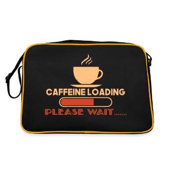 CAFFEINE LOADING PLEASE WAIT - Retro Bag - black/gold - Back