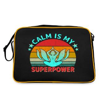 Le calme est mon superpouvoir - Sac Retro - noir/or - Dos