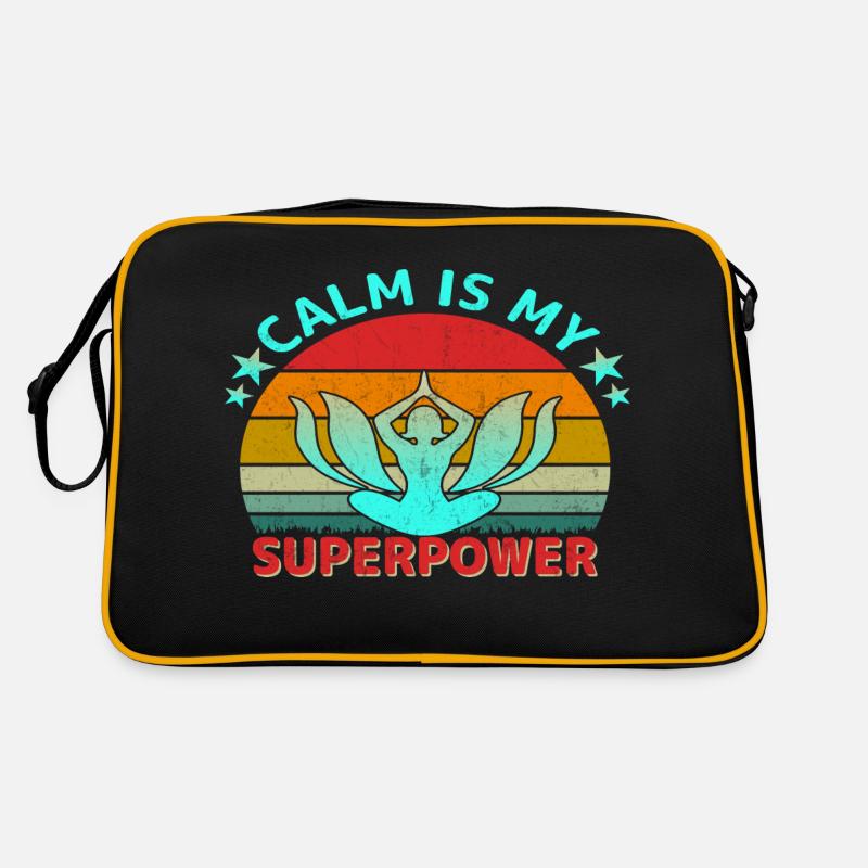 Calm is my Superpower Retro Tasche