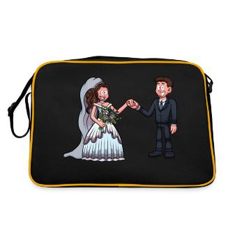 Mariée et marié - Sac Retro - noir/or - Dos