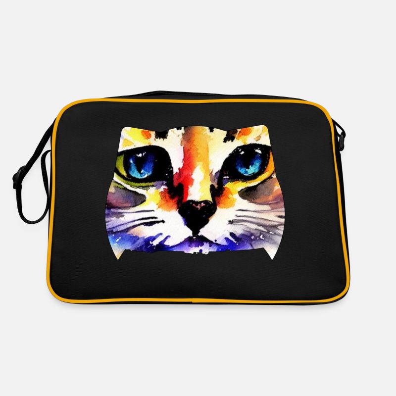 Katzengesicht 6 Retro Tasche