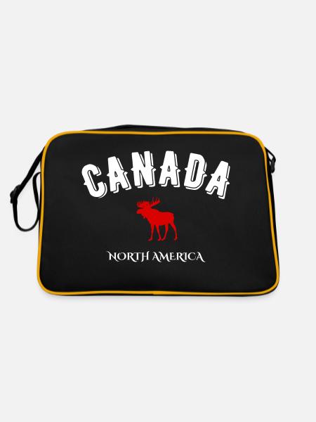 Canada north america - Retro Bag - black/gold - Back