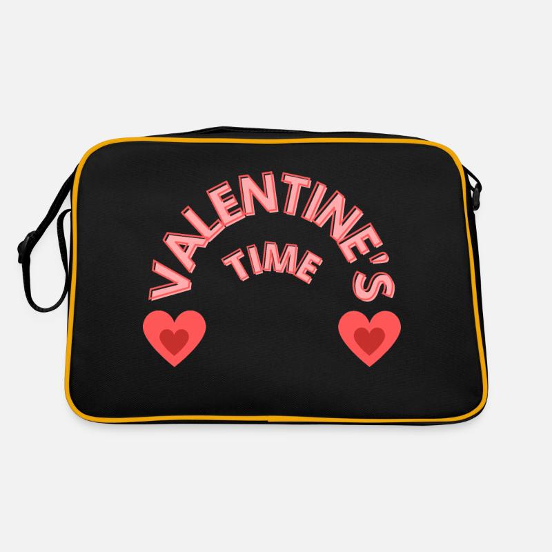 C’est l’heure de la Saint-Valentin - Sac Retro - noir/or