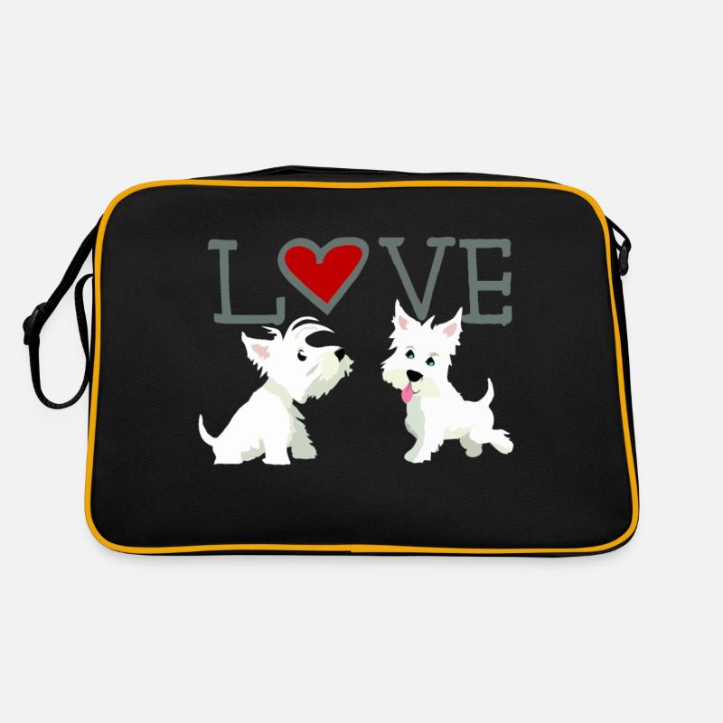 Saint-Valentin aimant les chiens Sac Retro