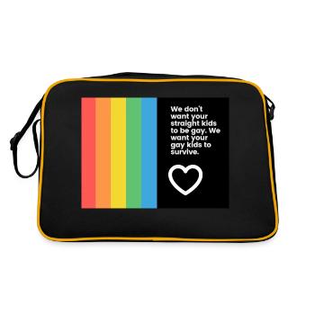 Gay pride - Retro Bag - black/gold - Back