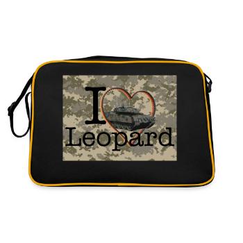 Leo - Retro Tasche - Schwarz/Gold - Hinten