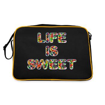 Life Is Sweet - Retro Bag - black/gold - Back