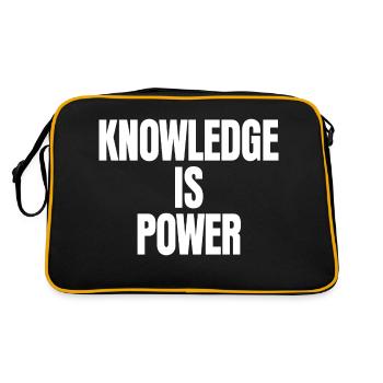 La connaissance, c’est le pouvoir - Sac Retro - noir/or - Dos