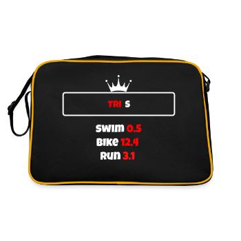 T shirt triathlon Distance S Noir - Sac Retro - noir/or - Dos