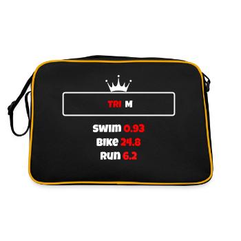 T shirt triathlon Distance M - Sac Retro - noir/or - Dos