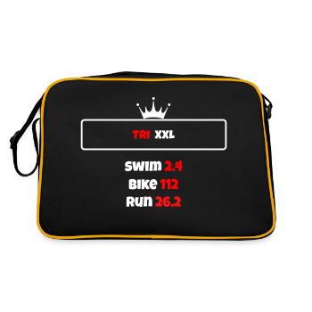 T shirt triathlon Distance XXL - Sac Retro - noir/or - Dos
