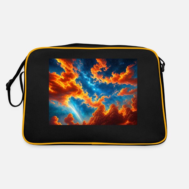 blue red sky with a creature generated ai Retro Bag