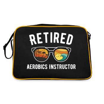 Retired aerobics instructor on the beach - Retro Bag - black/gold - Back