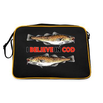 Fishing - I believe in Cod - Retro Bag - black/gold - Back