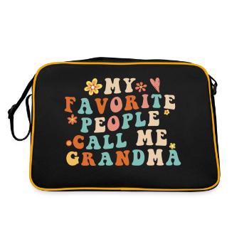Mes gens préférés m’appellent Grand-mère Fête des mères - Sac Retro - noir/or - Dos