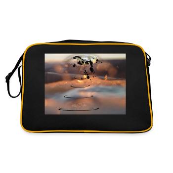 Tear Drop Future World Digital Art Design de mode - Sac Retro - noir/or - Dos