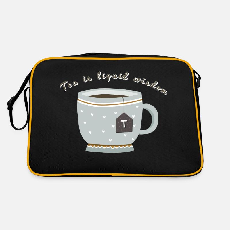 Tea is liquid wisdom Retro Tasche
