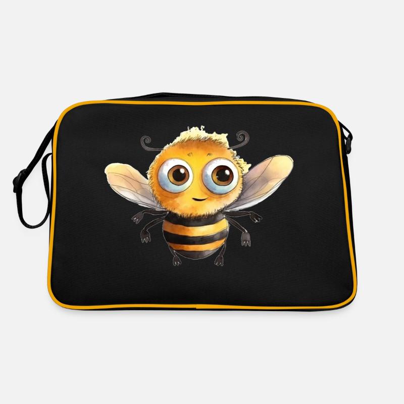 Bumblebee Watercolor Drawing Retro Bag
