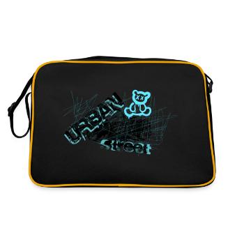 Bear graffiti - Retro Bag - black/gold - Back