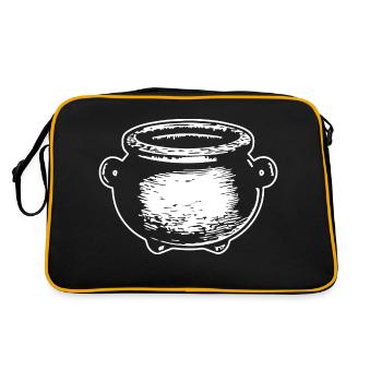Chaudron Sorcière magique Halloween - Sac Retro - noir/or - Dos