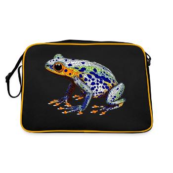 Poison dart frog with a beautiful warning color as an amphibian - Retro Bag - black/gold - Back