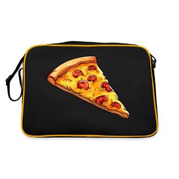 Delicious Pizza Clipart - Retro Bag - black/gold - Back