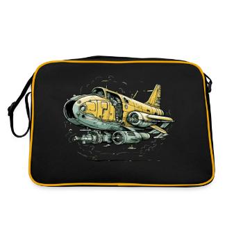 Avion général yellow - Sac Retro - noir/or - Dos