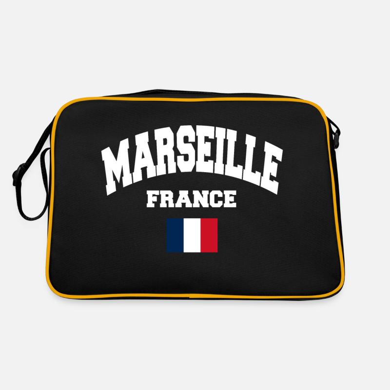 Marseille - Sac Retro - noir/or