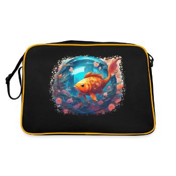 Reflets de poisson-lune - Sac Retro - noir/or - Dos