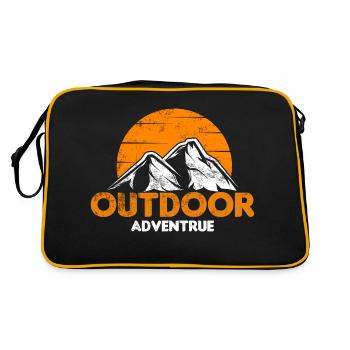 Outdoor Adventure Hiking Mountains - Retro Bag - black/gold - Back