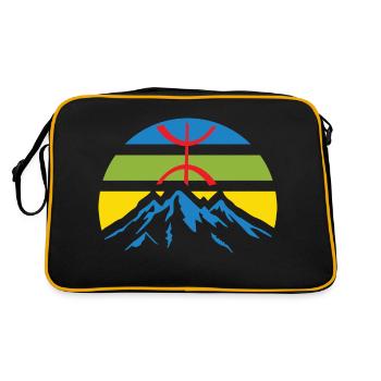 Les montagne de djurdjura en Kabylie - Sac Retro - noir/or - Dos