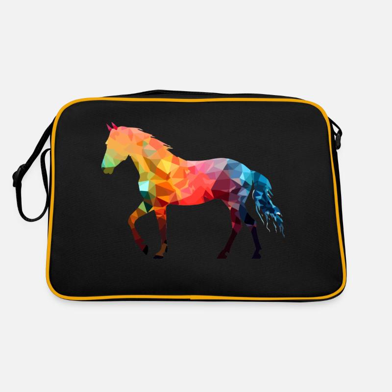 Bak le cheval multicolore - Sac Retro - noir/or