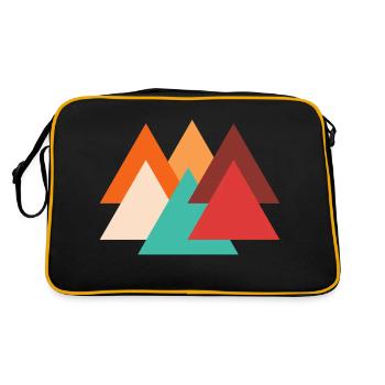 Retro-Dreieck - Retro Tasche - Schwarz/Gold - Hinten