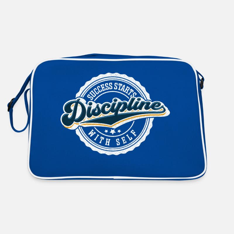 Erfolg beginnt mit Selbstdisziplin Retro Tasche