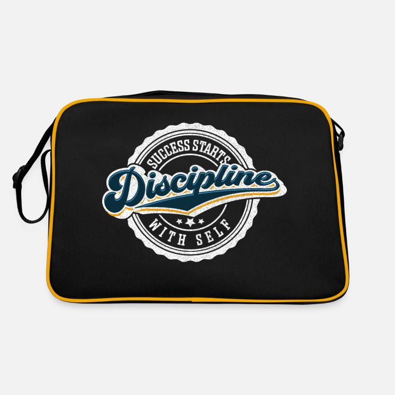 Erfolg beginnt mit Selbstdisziplin Retro Tasche