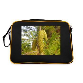 Aleppo pine also Jerusalem pine Aleppo-Kiefer - Retro Bag - black/gold - Back