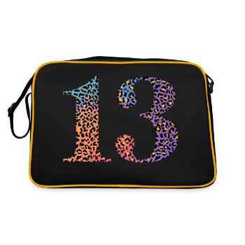 13th Birthday Leopard - Retro Bag - black/gold - Back