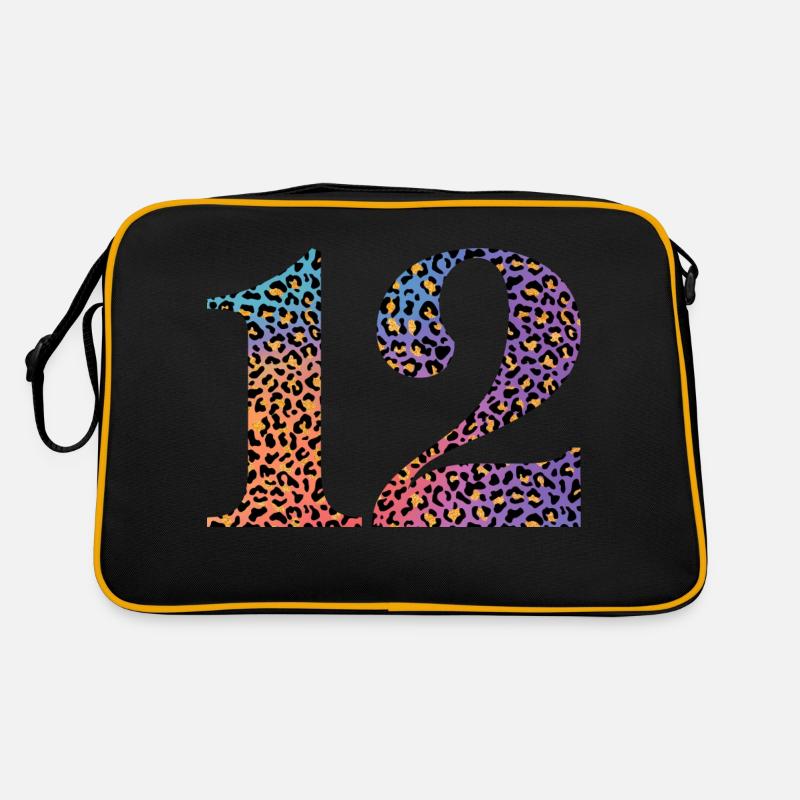 12. Geburtstag Leopard Retro Tasche