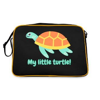 Ma petite tortue ! - Sac Retro - noir/or - Dos