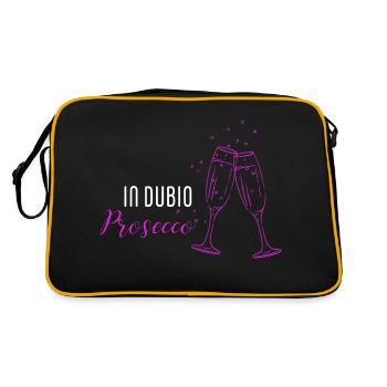 In dubio Prosecco - Retro Tasche - Schwarz/Gold - Hinten