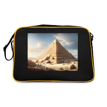 Pyramides d’Égypte - Sac Retro - noir/or - Dos