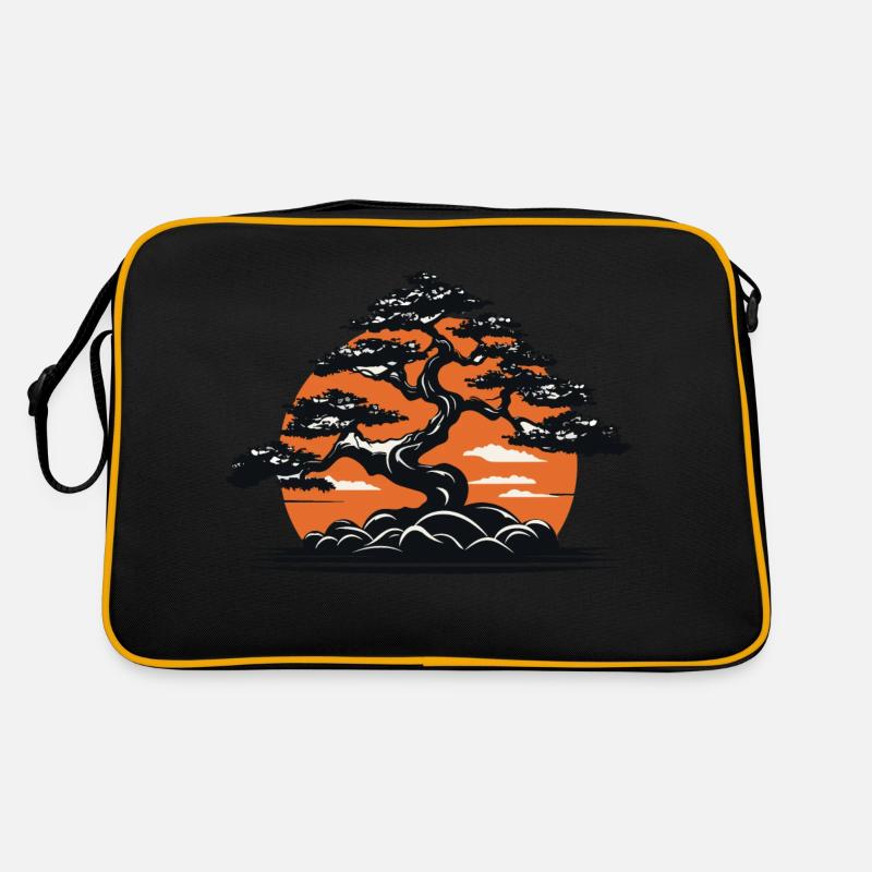 Bonsai - Retro Tasche - Schwarz/Gold