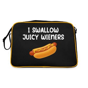 J’avale Juicy Wieners Sarcastique Famille Drôle - Sac Retro - noir/or - Dos